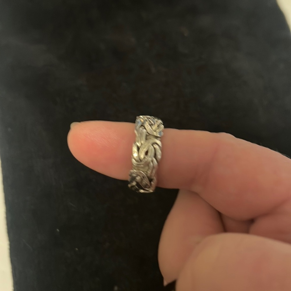 Ross Simons Sterling Silver wide Byzantine Ring